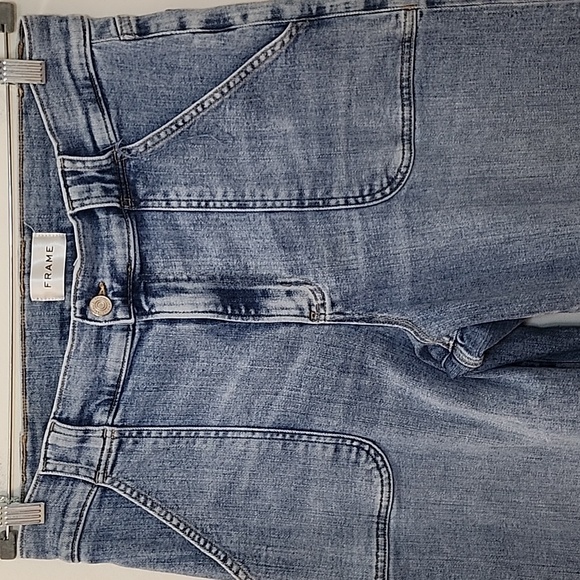 Frame Jeans Women's Modern Patch Pocket Strechy Wide-leg Size 31 - Picture 6 of 16